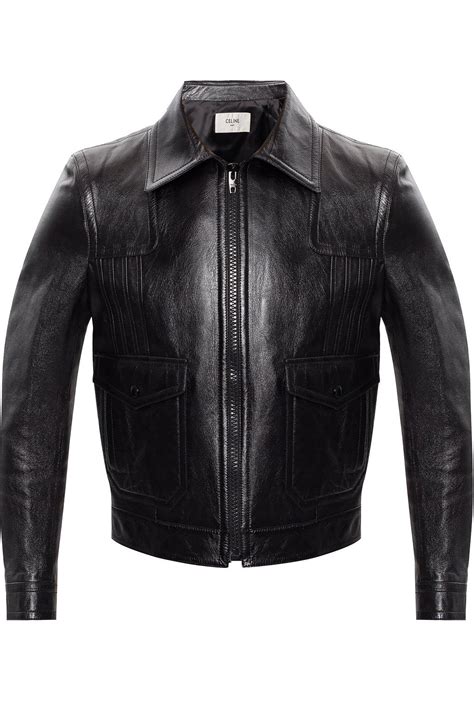 celine leather jacket buy|celine leather jacket men.